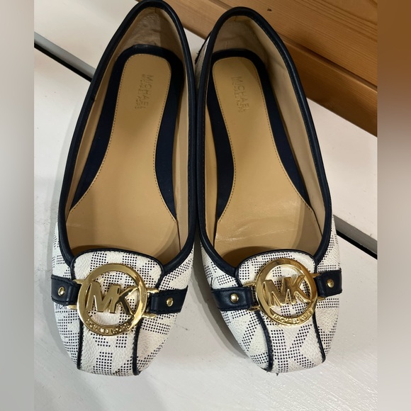 Michael Kors Shoes - Michael Kors Navy and White Flats 7.5